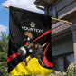 Jamhuri ya Uganda Rugby Custom Garden Flag With Black Crowned Crane Mascot