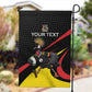 Jamhuri ya Uganda Rugby Custom Garden Flag With Black Crowned Crane Mascot