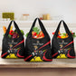Jamhuri ya Uganda Rugby Custom Grocery Bag With Black Crowned Crane Mascot