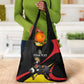 Jamhuri ya Uganda Rugby Custom Grocery Bag With Black Crowned Crane Mascot