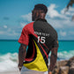 Jamhuri ya Uganda Rugby Custom Hawaiian Shirt With Black Crowned Crane Mascot