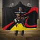Jamhuri ya Uganda Rugby Custom Hooded Blanket With Black Crowned Crane Mascot