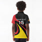 Jamhuri ya Uganda Rugby Custom Kid Polo Shirt With Black Crowned Crane Mascot