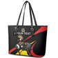 Jamhuri ya Uganda Rugby Custom Leather Tote Bag With Black Crowned Crane Mascot