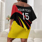 Jamhuri ya Uganda Rugby Custom Off Shoulder Short Dress With Black Crowned Crane Mascot