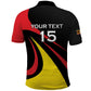 Jamhuri ya Uganda Rugby Custom Polo Shirt With Black Crowned Crane Mascot