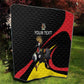 Jamhuri ya Uganda Rugby Custom Quilt With Black Crowned Crane Mascot