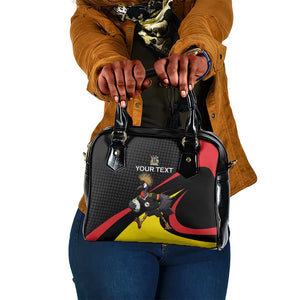 Jamhuri ya Uganda Rugby Custom Shoulder Handbag With Black Crowned Crane Mascot