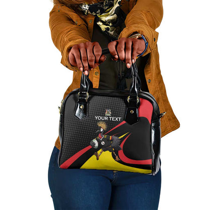 Jamhuri ya Uganda Rugby Custom Shoulder Handbag With Black Crowned Crane Mascot