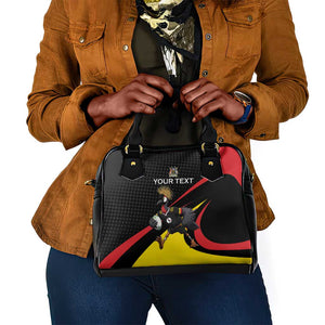 Jamhuri ya Uganda Rugby Custom Shoulder Handbag With Black Crowned Crane Mascot