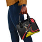 Jamhuri ya Uganda Rugby Custom Shoulder Handbag With Black Crowned Crane Mascot