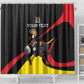 Jamhuri ya Uganda Rugby Custom Shower Curtain With Black Crowned Crane Mascot