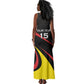 Jamhuri ya Uganda Rugby Custom Tank Maxi Dress With Black Crowned Crane Mascot
