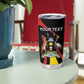 Jamhuri ya Uganda Rugby Custom Tumbler Cup With Black Crowned Crane Mascot