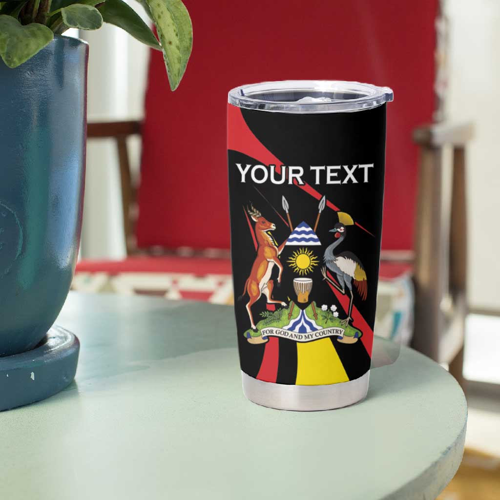 Jamhuri ya Uganda Rugby Custom Tumbler Cup With Black Crowned Crane Mascot