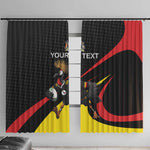 Jamhuri ya Uganda Rugby Custom Window Curtain With Black Crowned Crane Mascot