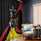 Jamhuri ya Uganda Rugby Custom Window Curtain With Black Crowned Crane Mascot