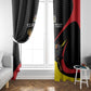 Jamhuri ya Uganda Rugby Custom Window Curtain With Black Crowned Crane Mascot