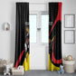 Jamhuri ya Uganda Rugby Custom Window Curtain With Black Crowned Crane Mascot