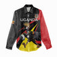 Jamhuri ya Uganda Rugby Custom Women Casual Shirt With Black Crowned Crane Mascot