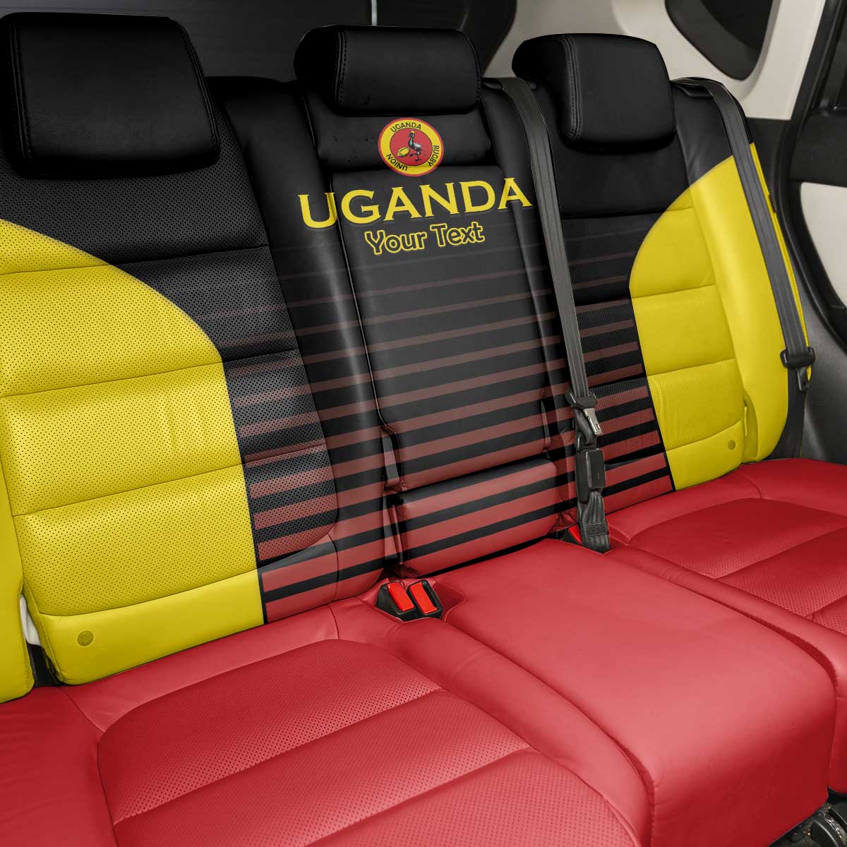 Jamhuri ya Uganda Rugby Custom Back Car Seat Cover Go Champions Cranes