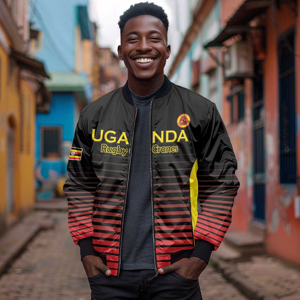 Jamhuri ya Uganda Rugby Custom Bomber Jacket Go Champions Cranes