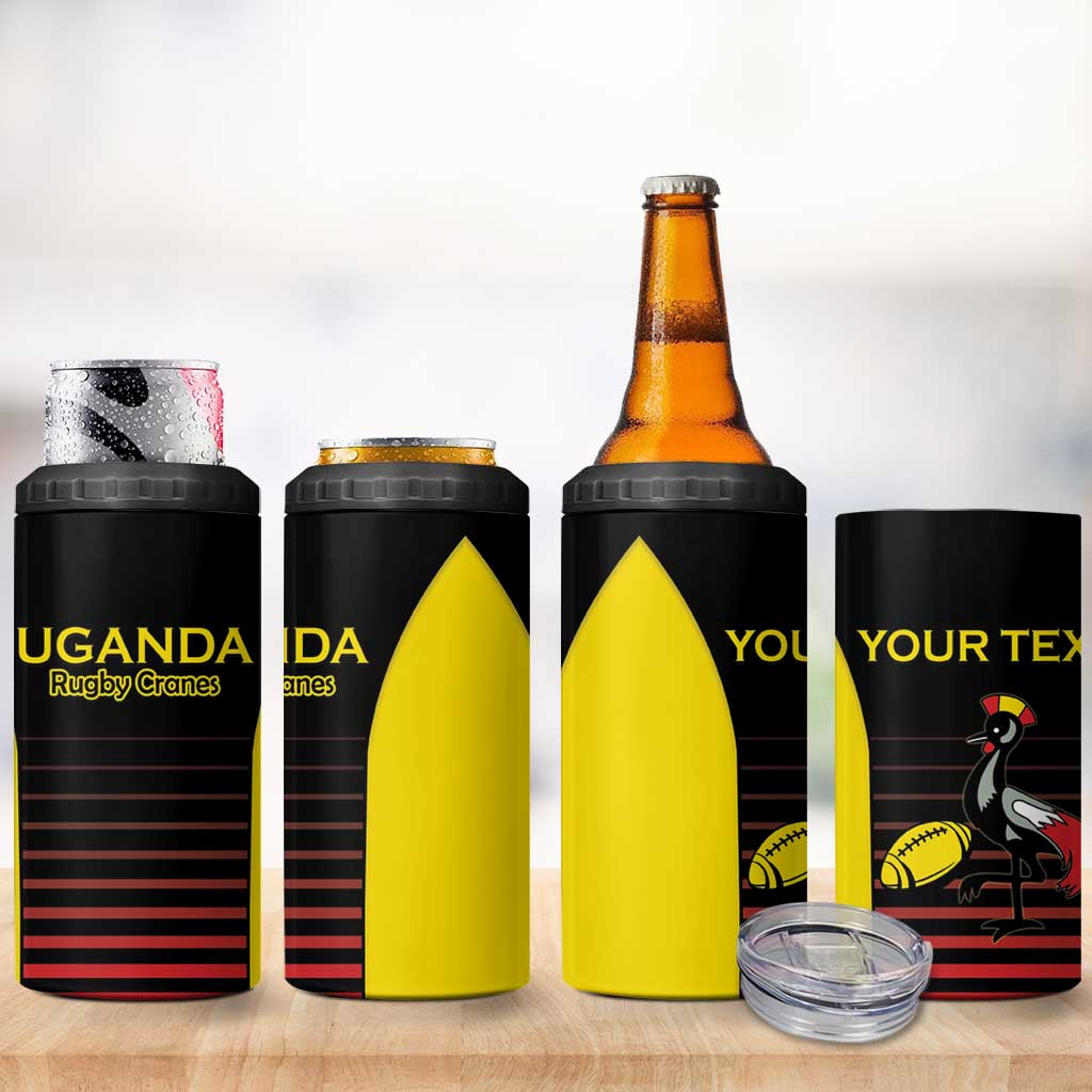 Jamhuri ya Uganda Rugby Custom 4 in 1 Can Cooler Tumbler Go Champions Cranes