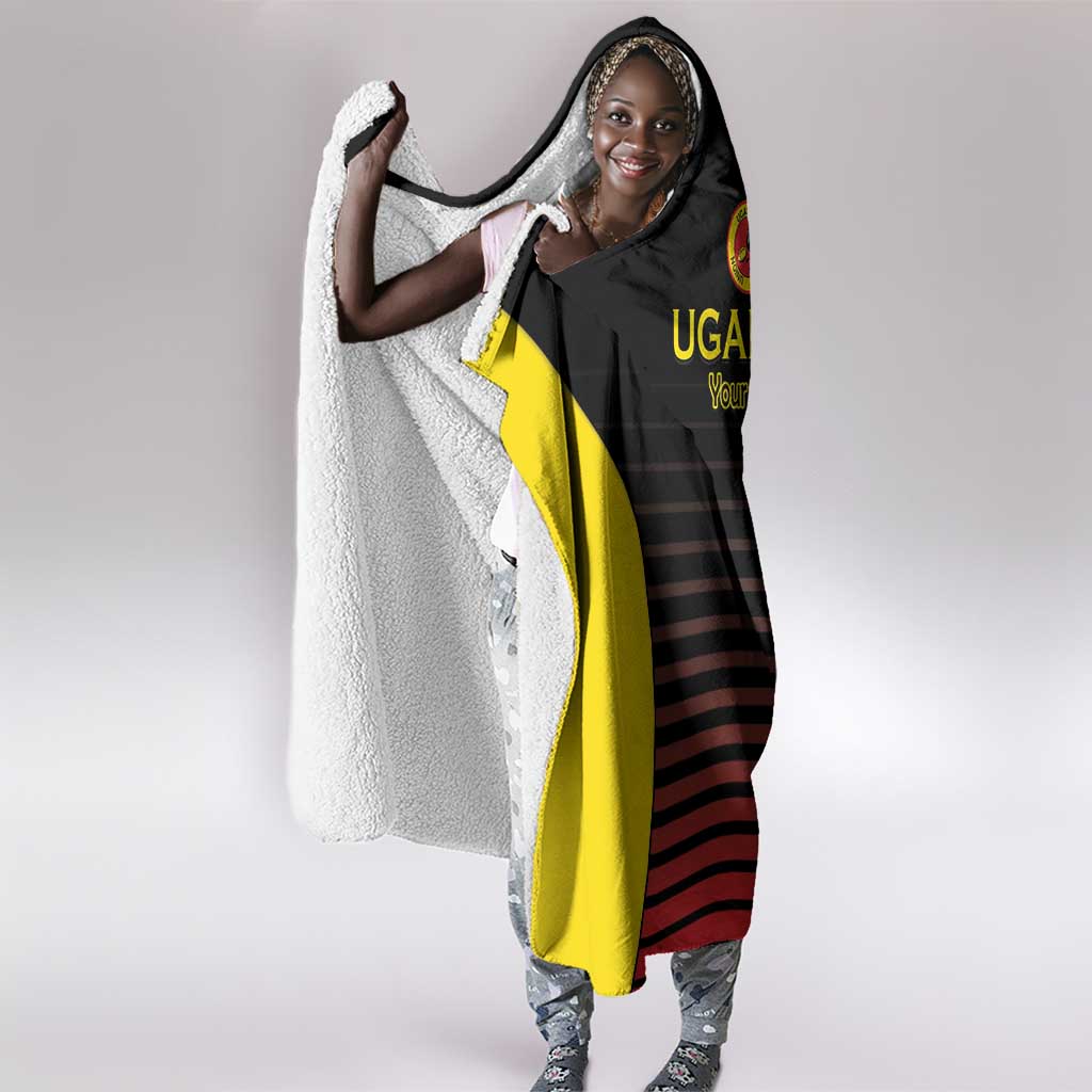 Jamhuri ya Uganda Rugby Custom Hooded Blanket Go Champions Cranes