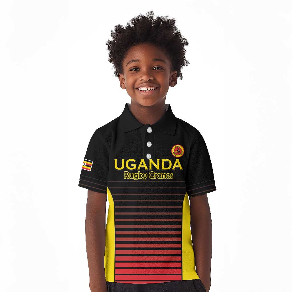 Jamhuri ya Uganda Rugby Custom Kid Polo Shirt Go Champions Cranes