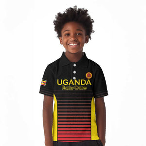 Jamhuri ya Uganda Rugby Custom Kid Polo Shirt Go Champions Cranes