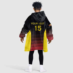Jamhuri ya Uganda Rugby Custom Kid Wearable Blanket Hoodie Go Champions Cranes