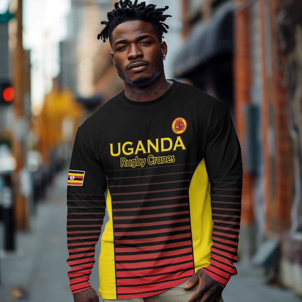 Jamhuri ya Uganda Rugby Custom Long Sleeve Shirt Go Champions Cranes