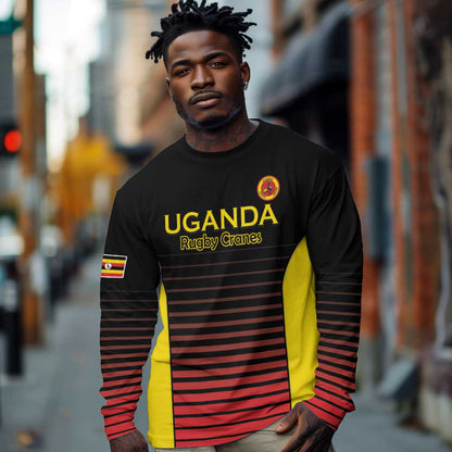 Jamhuri ya Uganda Rugby Custom Long Sleeve Shirt Go Champions Cranes