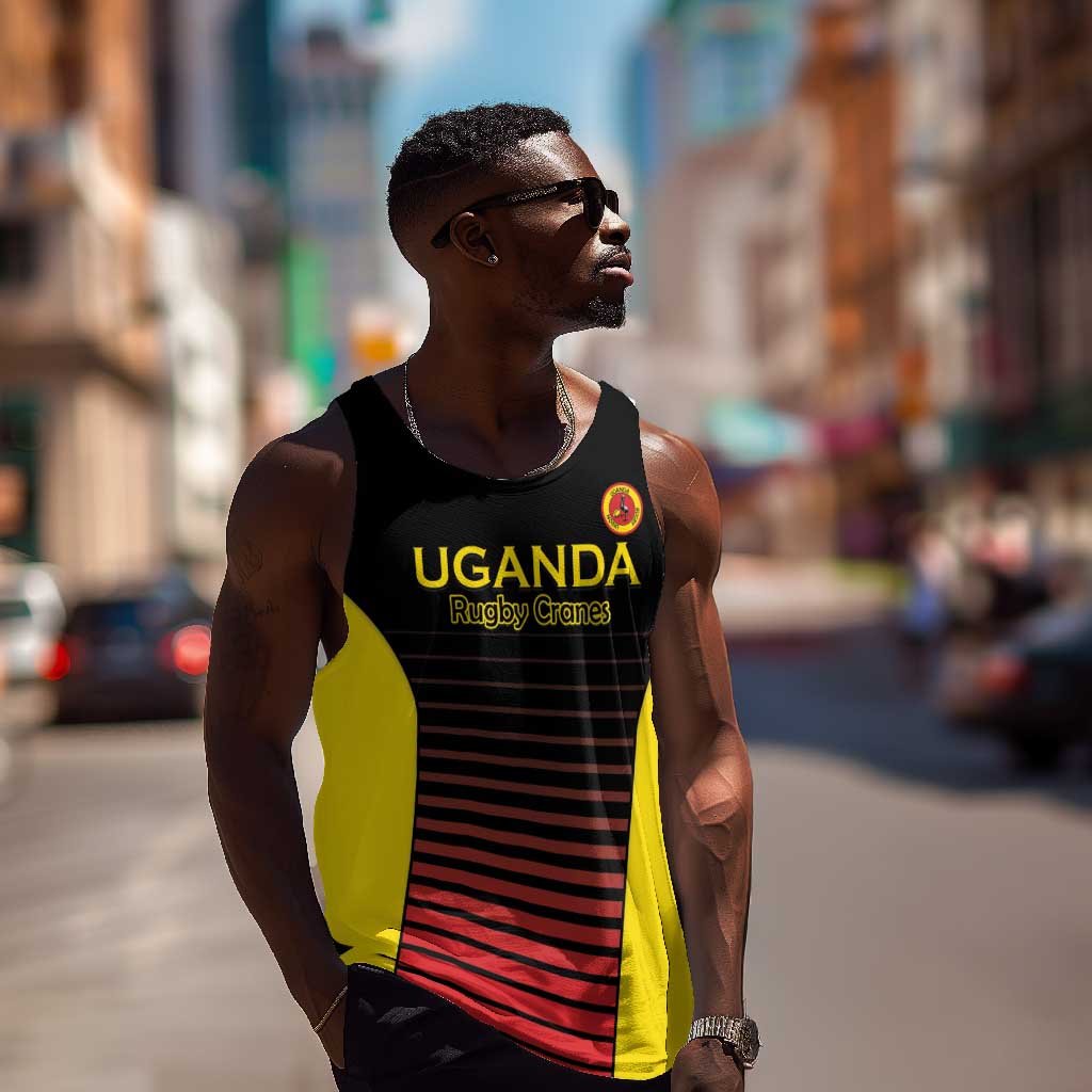 Jamhuri ya Uganda Rugby Custom Men Tank Top Go Champions Cranes