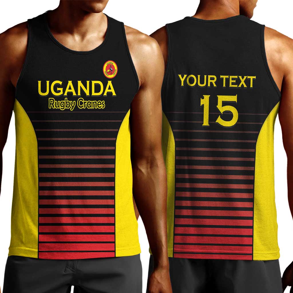 Jamhuri ya Uganda Rugby Custom Men Tank Top Go Champions Cranes