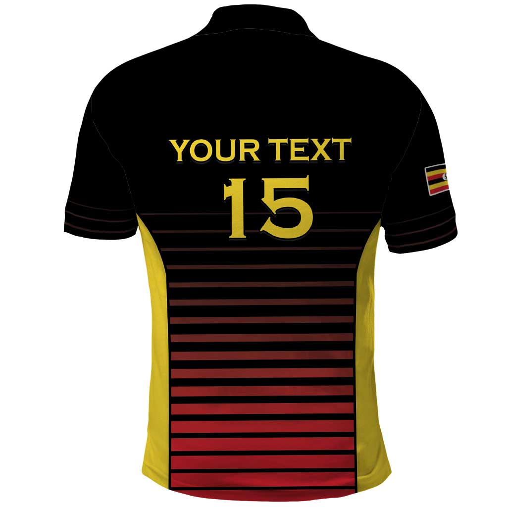Jamhuri ya Uganda Rugby Custom Polo Shirt Go Champions Cranes