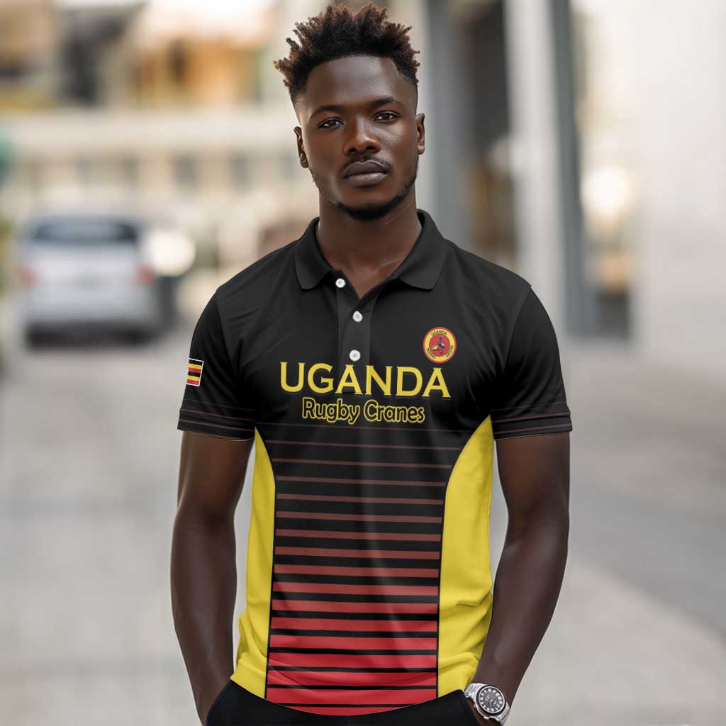 Jamhuri ya Uganda Rugby Custom Polo Shirt Go Champions Cranes
