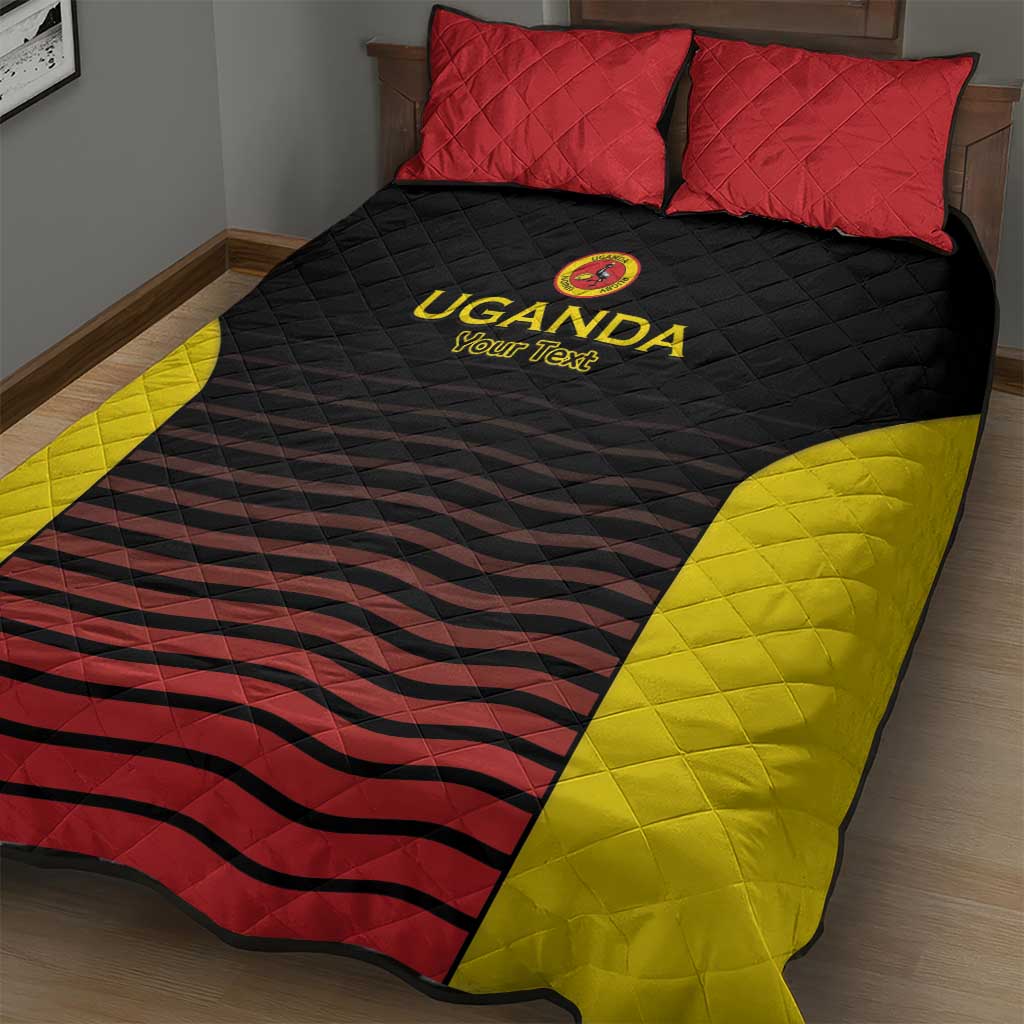 Jamhuri ya Uganda Rugby Custom Quilt Bed Set Go Champions Cranes