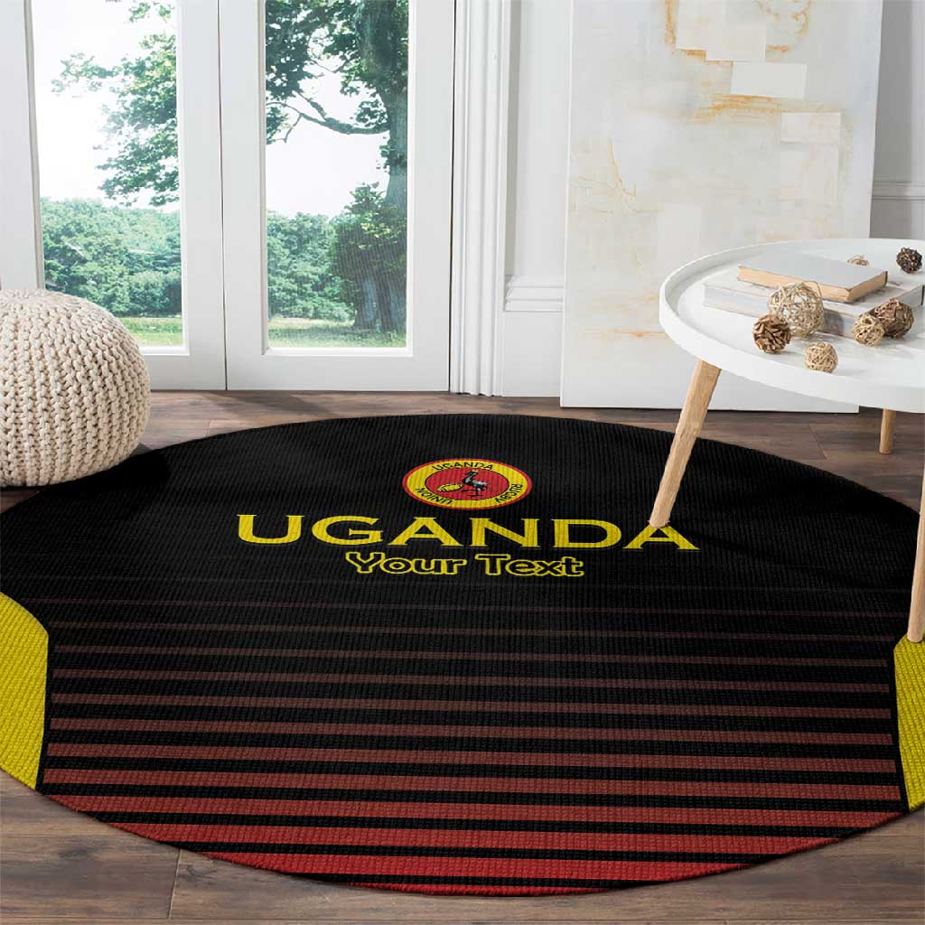 Jamhuri ya Uganda Rugby Custom Round Carpet Go Champions Cranes