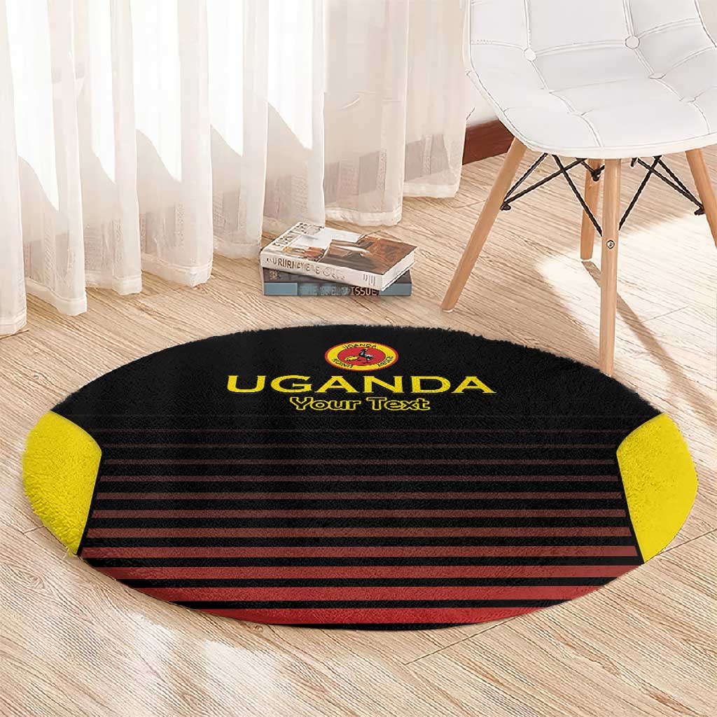 Jamhuri ya Uganda Rugby Custom Round Carpet Go Champions Cranes