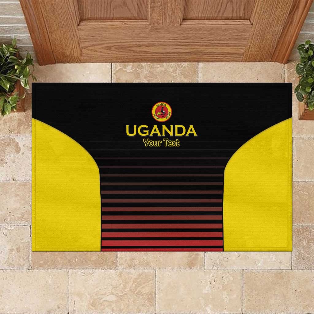 Jamhuri ya Uganda Rugby Custom Rubber Doormat Go Champions Cranes