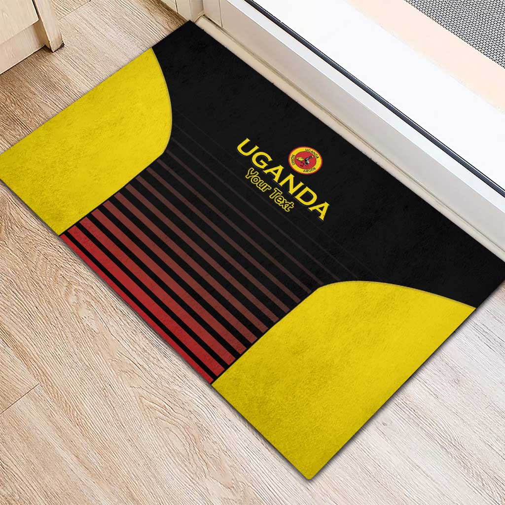 Jamhuri ya Uganda Rugby Custom Rubber Doormat Go Champions Cranes