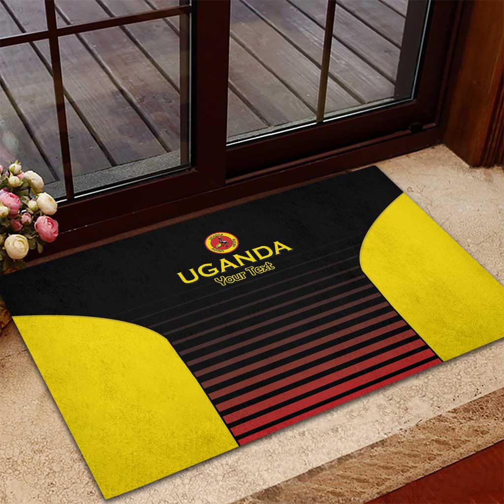 Jamhuri ya Uganda Rugby Custom Rubber Doormat Go Champions Cranes