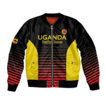 Jamhuri ya Uganda Rugby Custom Sleeve Zip Bomber Jacket Go Champions Cranes