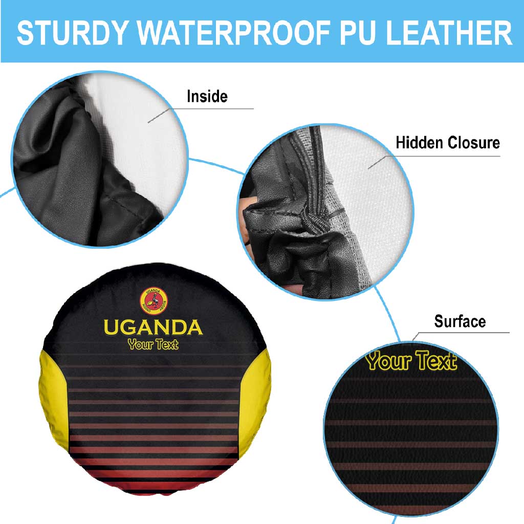 Jamhuri ya Uganda Rugby Custom Spare Tire Cover Go Champions Cranes