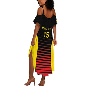Jamhuri ya Uganda Rugby Custom Summer Maxi Dress Go Champions Cranes