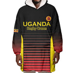 Jamhuri ya Uganda Rugby Custom Wearable Blanket Hoodie Go Champions Cranes