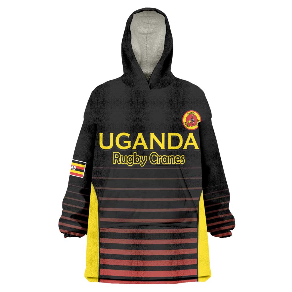 Jamhuri ya Uganda Rugby Custom Wearable Blanket Hoodie Go Champions Cranes