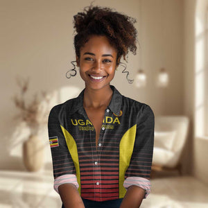 Jamhuri ya Uganda Rugby Custom Women Casual Shirt Go Champions Cranes