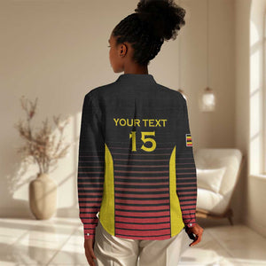 Jamhuri ya Uganda Rugby Custom Women Casual Shirt Go Champions Cranes